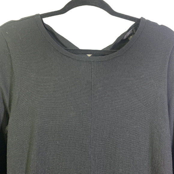 J.‎ CREW Black Twist Back Tiered Ruffle Midi Dress - Picture 3 of 9